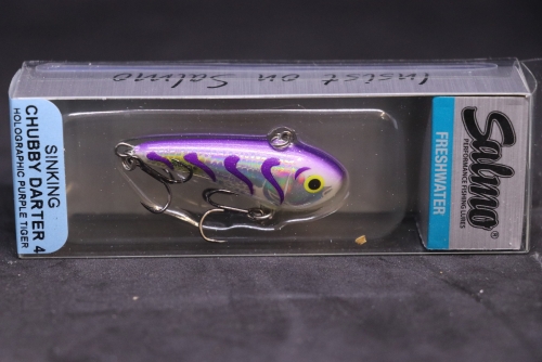 Salmo Chubby Darter 3/16 oz Holographic Purple Tiger Jagged Tooth Tackle