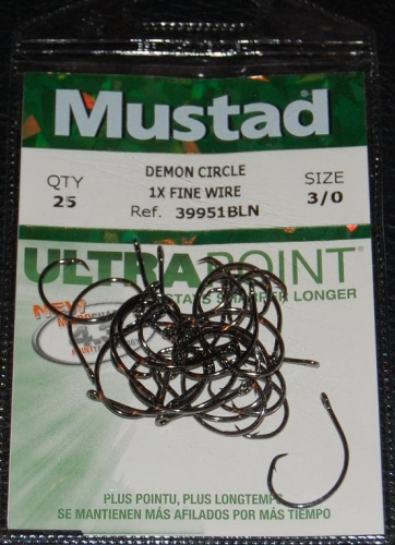 Mustad UltraPoint Demon Circle 39951NP-BN Fine Hook 