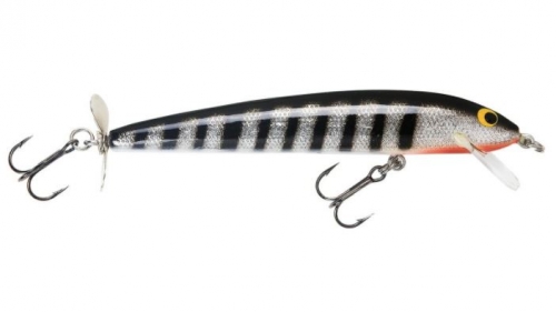 Bagley Bang O Lure Spintail 5 Black Stripes Silver Foil Jagged Tooth Tackle