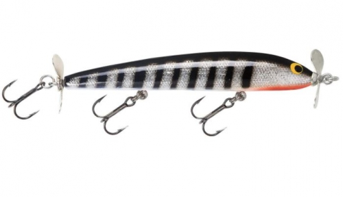 Bagley Bang O Lure Twin Spin 5 Black Stripes Silver Foil Jagged Tooth Tackle