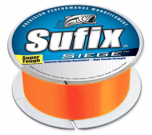 Sufix Siege Fishing Line Neon Tangerine 30 lb Test 250 yards Jagged Tooth  Tackle