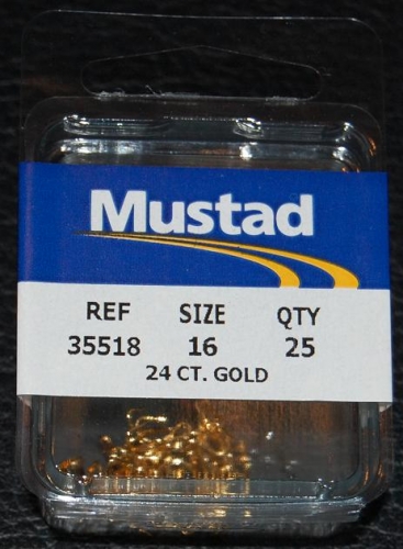 Mustad 3551-GL Gold Treble Hooks Size 16 Jagged Tooth Tackle