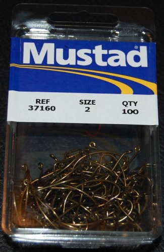 Mustad 37160-BR Bronze Wide Gap Hooks Size 2 Jagged Tooth Tackle