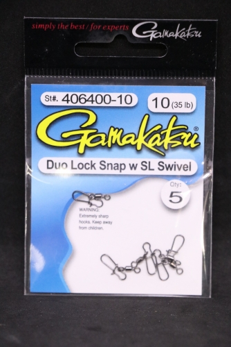 Gamakatsu Duo Lock Snap With Superline Swivel Jagged Tooth