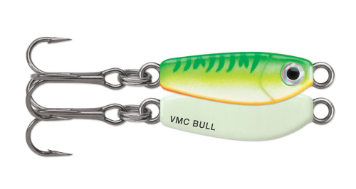 VMC Bull Spoon 1/8 oz Glow Green Fire UV Jagged Tooth Tackle