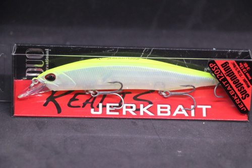 Duo Realis Jerkbait 120SP Ghost Pearl Chart Jagged Tooth Tackle