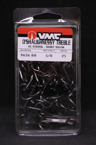 VMC 9626BN Black Nickel O'Shaughnessy Treble 4X Size 5/0
