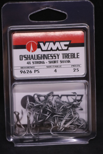 VMC 9626PS Perma Steel O'Shaughnessy Treble 4X Size 4 Jagged Tooth Tackle