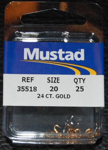 Mustad 3551-GL Gold Treble Hooks Size 20 Jagged Tooth Tackle