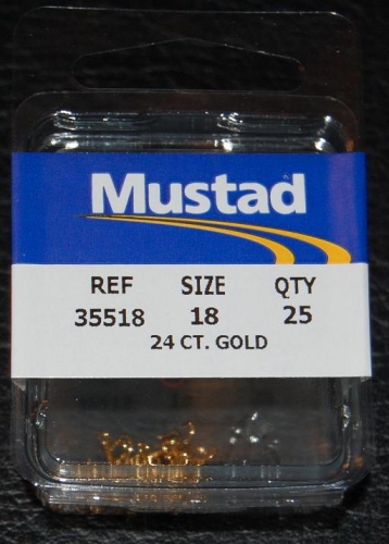 Mustad 3551-GL Gold Treble Hooks Size 18 Jagged Tooth Tackle