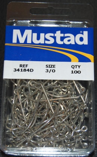 Mustad 34184-DT 60 degree Jig Hook Size 3/0 Jagged Tooth Tackle