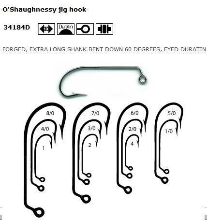 100 Mustad 34184DT-60 Size 6/0 Saltwater 60 Degree Jig Hooks Fits Do It Molds 