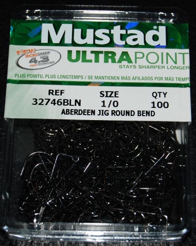 Mustad 32746NP-BN Ultra Point 90 degree Jig Hooks Size 1/0 Jagged Tooth  Tackle