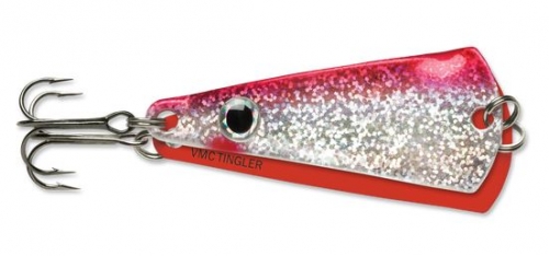 VMC Tingler Spoon 3/16 oz Flutter Lure Glow Gold Fish Jagged