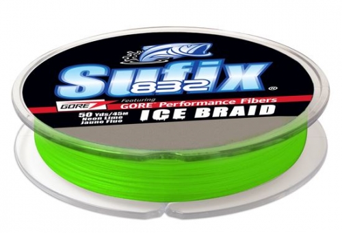 Sufix 50 Yard 832 Advanced Ice Braid Fishing Line - 20 Lb. Test - Neon Lime  : Target