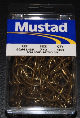 Mustad 92641-BR Bronze Beak Hooks Size 7/0 Jagged Tooth Tackle