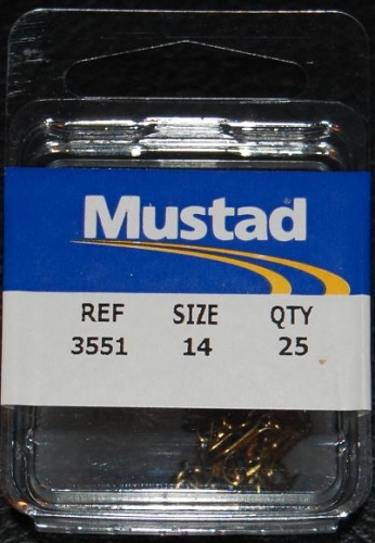 Mustad 3551-BR Bronze Treble Hooks Size 14 Jagged Tooth Tackle