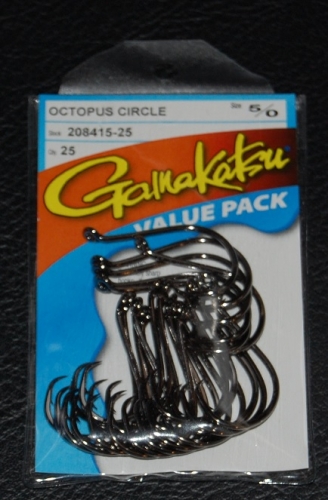 Gamakatsu 208 Octopus Circle Hooks Size 5/0 Jagged Tooth Tackle