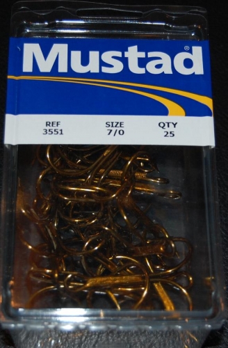 Mustad 3551-BR Bronze Treble Hooks Size 7/0 Jagged Tooth Tackle