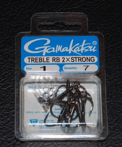 Gamakatsu 574 2X Strong Treble Hooks Size 1 Jagged Tooth Tackle