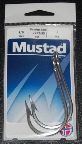 Mustad 7732SS Stainless Steel Tuna Hooks Size 9/0 Jagged Tooth Tackle
