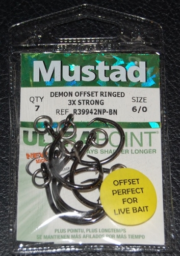 Mustad R39942 Ultra Point Ringed Circle Hooks Size 6/0 Jagged Tooth Tackle