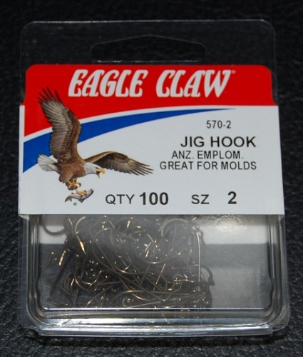 Eagle Claw 570 90 Degree Jig Hooks Size 2 Jagged Tooth Tackle