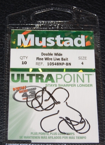 Mustad Ultra Point 10548NP Black Nickel KVD Drop Shot Hooks Size 4