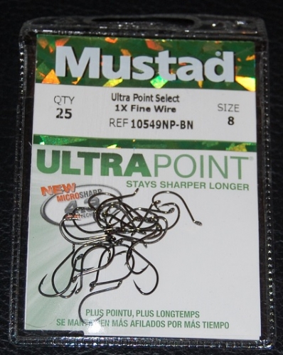 Mustad 10549NP-BN Mosquito Finesse Hooks Size 8 Jagged Tooth Tackle