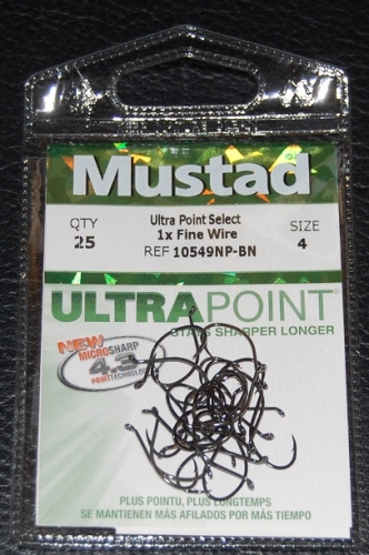 Mustad 10549NP-BN Mosquito Finesse Hooks Size 4 Jagged Tooth Tackle
