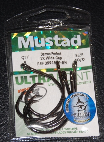Mustad 39948NP-BN Wide Gap Size 10/0 Circle Hook Jagged Tooth Tackle