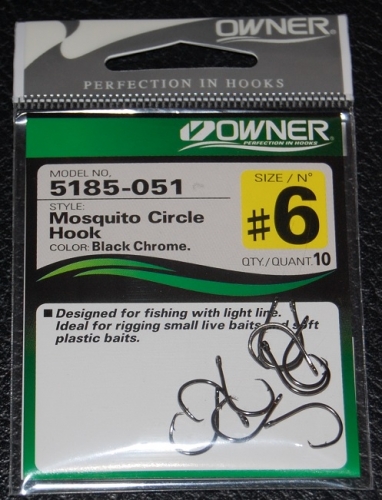 Owner 5185 Mosquito Circle Hooks Size 6 Jagged Tooth Tackle