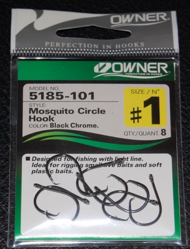 Owner 5185 Mosquito Circle Hooks Size 1 Jagged Tooth Tackle