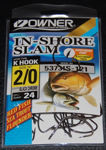 Owner K Hook Inshore Slam Size 2/0 Jagged Tooth Tackle