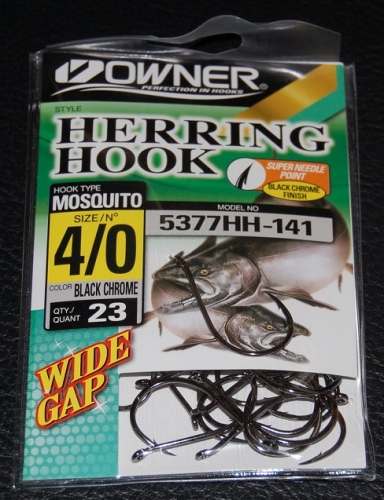 Owner Herring Hooks Size 4/0 Jagged Tooth Tackle