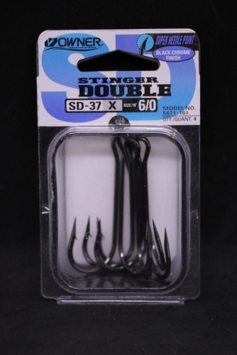 Owner 5671 Double Frog Hooks Size 6/0 Jagged Tooth Tackle