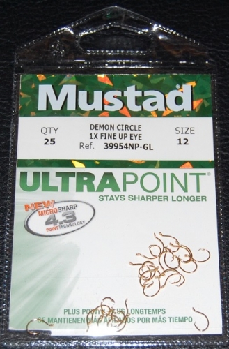 Mustad 39954 Gold Demon Perfect Circle Hooks Size 12 Jagged Tooth Tackle