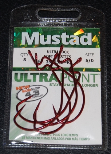 Mustad 38105NP-RB ULTRA LOCK Soft Plastics Size 5/0 Jagged Tooth Tackle