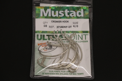 Mustad 37160NP-DT Duratin Croaker Wide Gap Hooks Size 4/0