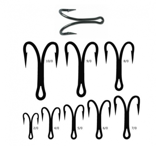 Mustad 7982HS-SS Stainless Steel Double Hooks Size 5/0 - Jagged Tooth Tackle