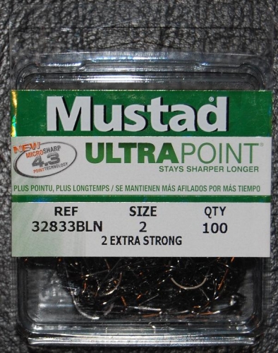 Mustad 32833NP-BN Ultra Point 2X Jig Hooks Size 2 Jagged Tooth