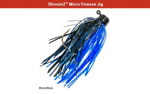 Z-Man ShroomZ Micro Finesse Jig 1/8 oz Black Blue Jagged Tooth Tackle