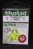 Mustad 33862NP-CH Ultra Point Chartreuse Slow Death Hooks - Size 4