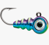 VMC Tungsten Larv Eye Jig 1/16 oz - Glow Metallic Rainbow
