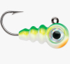 VMC Tungsten Larv Eye Jig 1/16 oz - Green Orange Glow