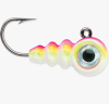 VMC Tungsten Larv Eye Jig 1/16 oz - Pink Chartreuse Glow