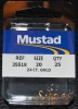 Mustad 3551-GL Gold Treble Hooks - Size 20