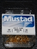 Mustad 3551-GL Gold Treble Hooks - Size 10