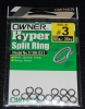 Owner Black Chrome Split Rings - Size 3