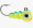 VMC Tungsten Larv Eye Jig 1/16 oz - Glow Parrot